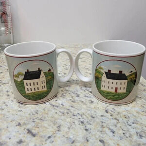 2 Sakura Brandon House Country Life Decorative Coffee Mugs-Warren Kimble
